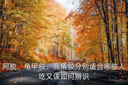 阿膠、龜甲膠、鹿角膠分別適合哪些人吃又該如何辨識