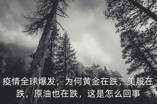 疫情全球爆發(fā)，為何黃金在跌，美股在跌，原油也在跌，這是怎么回事