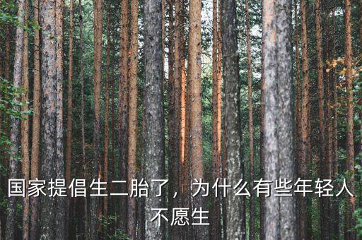國家提倡生二胎了，為什么有些年輕人不愿生