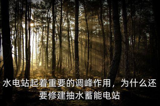水電站起著重要的調(diào)峰作用，為什么還要修建抽水蓄能電站