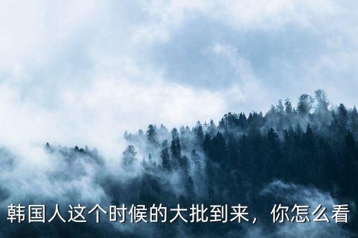 韓國(guó)人這個(gè)時(shí)候的大批到來(lái)，你怎么看