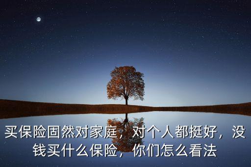 買保險(xiǎn)固然對(duì)家庭，對(duì)個(gè)人都挺好，沒錢買什么保險(xiǎn)，你們?cè)趺纯捶? class=