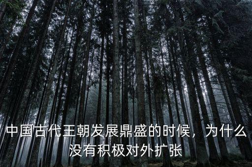 中國古代王朝發(fā)展鼎盛的時(shí)候，為什么沒有積極對(duì)外擴(kuò)張