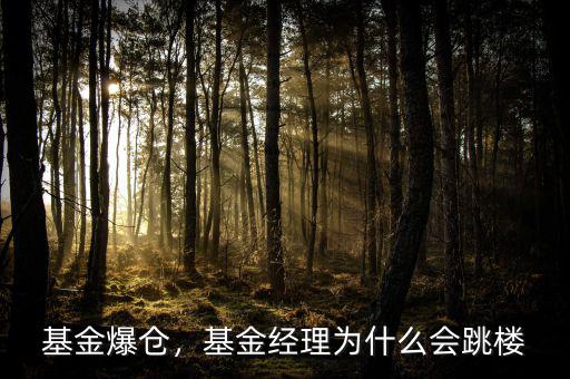 基金爆倉，基金經(jīng)理為什么會跳樓