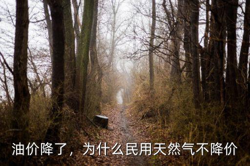 油價(jià)降了，為什么民用天然氣不降價(jià)