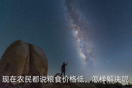 現在農民都說糧食價格低，怎樣解決呢