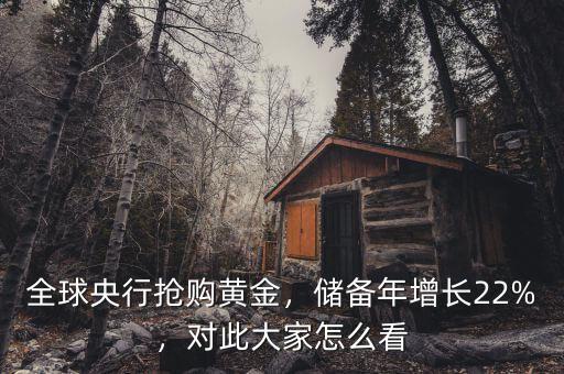 全球央行搶購黃金，儲備年增長22%，對此大家怎么看