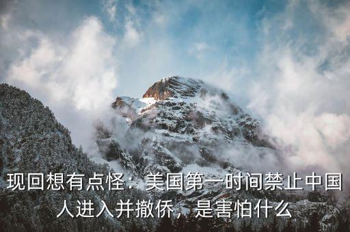 現(xiàn)回想有點怪：美國第一時間禁止中國人進(jìn)入并撤僑，是害怕什么