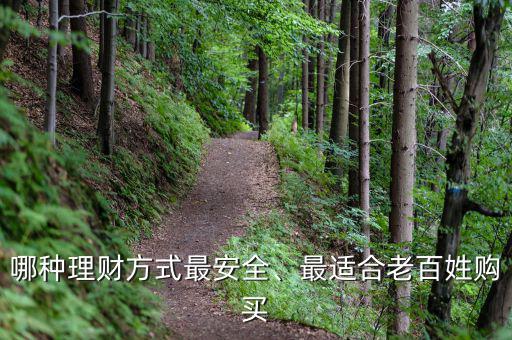 哪種理財(cái)方式最安全、最適合老百姓購買