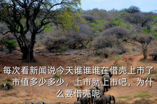 每次看新聞?wù)f今天誰誰誰在借殼上市了，市值多少多少，上市就上市吧，為什么要借殼呢