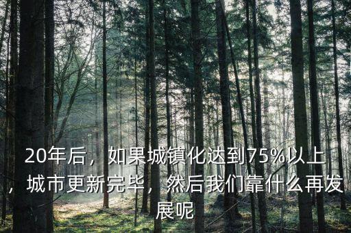 20年后，如果城鎮(zhèn)化達(dá)到75%以上，城市更新完畢，然后我們靠什么再發(fā)展呢
