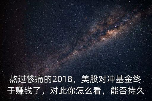 熬過慘痛的2018，美股對沖基金終于賺錢了，對此你怎么看，能否持久