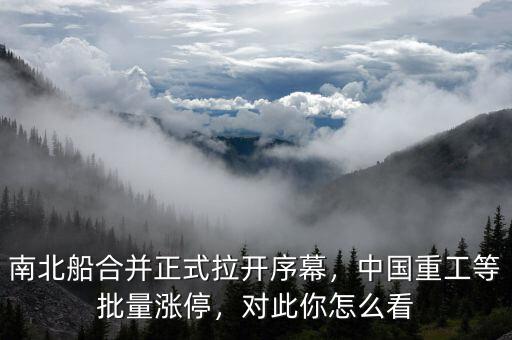 南北船合并正式拉開序幕，中國重工等批量漲停，對此你怎么看