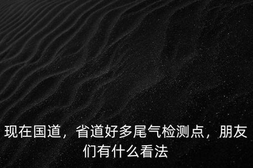現(xiàn)在國道，省道好多尾氣檢測點，朋友們有什么看法