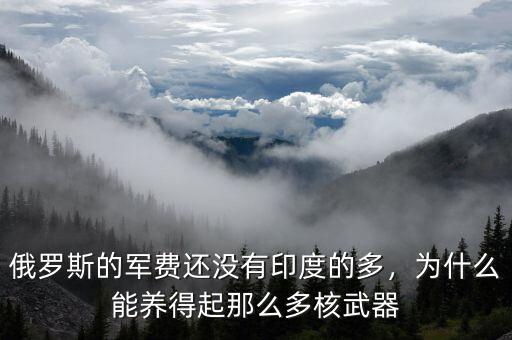 俄羅斯的軍費還沒有印度的多，為什么能養(yǎng)得起那么多核武器