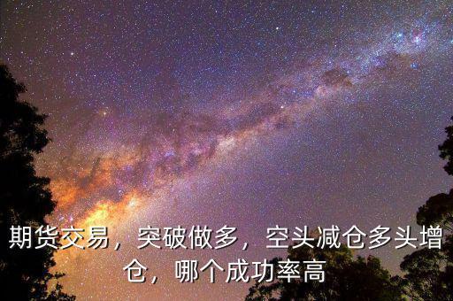 期貨交易，突破做多，空頭減倉多頭增倉，哪個成功率高