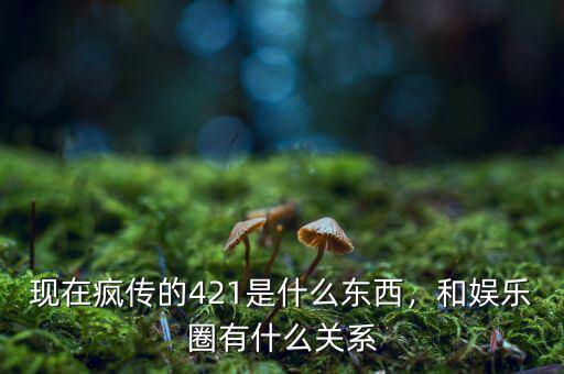 現(xiàn)在瘋傳的421是什么東西，和娛樂(lè)圈有什么關(guān)系