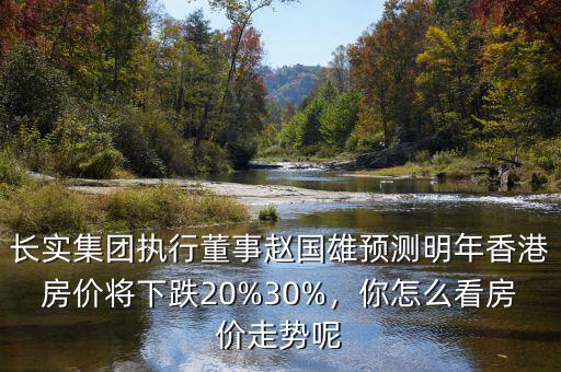 長實集團執(zhí)行董事趙國雄預(yù)測明年香港房價將下跌20%30%，你怎么看房價走勢呢