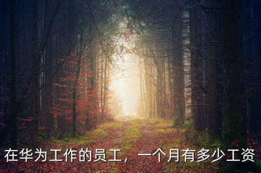 在華為工作的員工，一個(gè)月有多少工資