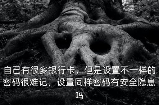 自己有很多銀行卡，但是設(shè)置不一樣的密碼很難記，設(shè)置同樣密碼有安全隱患嗎