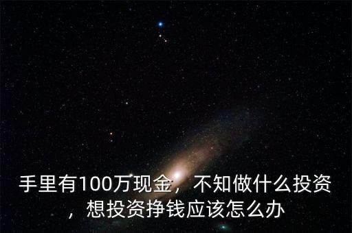 手里有100萬現(xiàn)金，不知做什么投資，想投資掙錢應(yīng)該怎么辦
