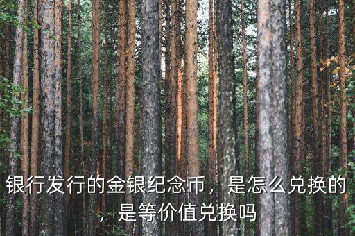 銀行發(fā)行的金銀紀(jì)念幣，是怎么兌換的，是等價(jià)值兌換嗎