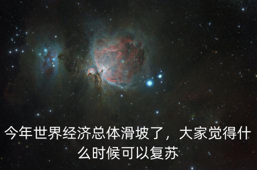 今年世界經(jīng)濟(jì)總體滑坡了，大家覺得什么時(shí)候可以復(fù)蘇