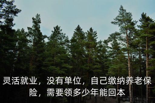 靈活就業(yè)，沒有單位，自己繳納養(yǎng)老保險，需要領(lǐng)多少年能回本
