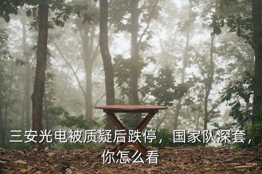 三安光電被質(zhì)疑后跌停，國(guó)家隊(duì)深套，你怎么看