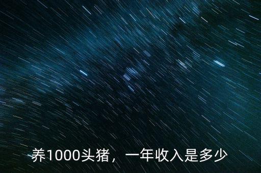 養(yǎng)1000頭豬，一年收入是多少
