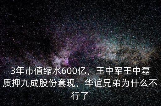 3年市值縮水600億，王中軍王中磊質(zhì)押九成股份套現(xiàn)，華誼兄弟為什么不行了