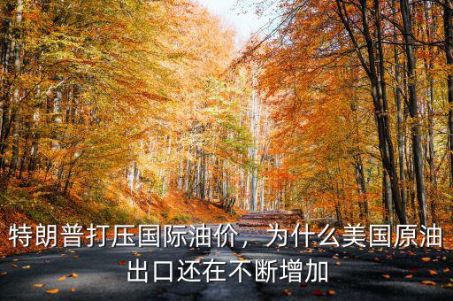 特朗普打壓國際油價，為什么美國原油出口還在不斷增加