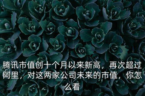 騰訊市值創(chuàng)十個(gè)月以來新高，再次超過阿里，對這兩家公司未來的市值，你怎么看