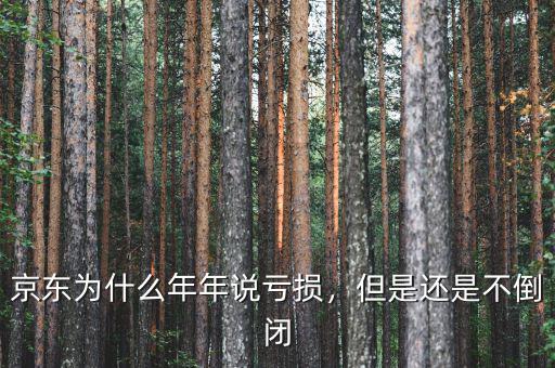 京東為什么年年說虧損，但是還是不倒閉