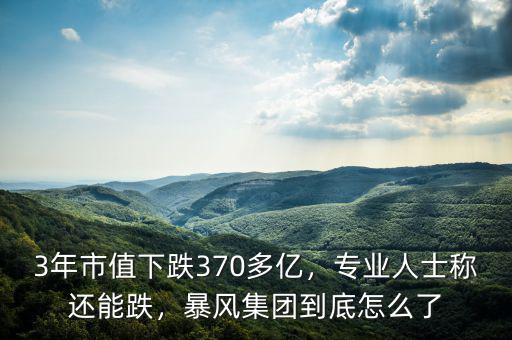 3年市值下跌370多億，專業(yè)人士稱還能跌，暴風(fēng)集團(tuán)到底怎么了