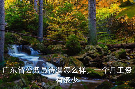 廣東省公務員待遇怎么樣，一個月工資有多少