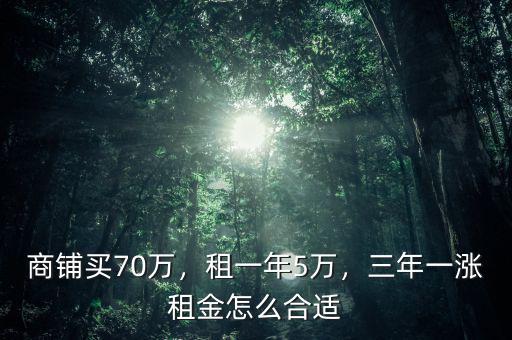 商鋪?zhàn)饨饾q多少合適,三年一漲租金。怎么合適