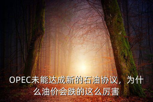 OPEC未能達(dá)成新的石油協(xié)議，為什么油價(jià)會(huì)跌的這么厲害