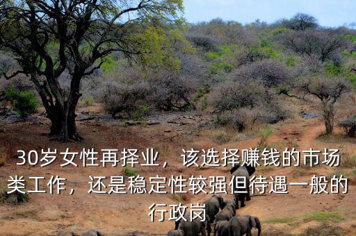 30歲女性再擇業(yè)，該選擇賺錢的市場類工作，還是穩(wěn)定性較強但待遇一般的行政崗