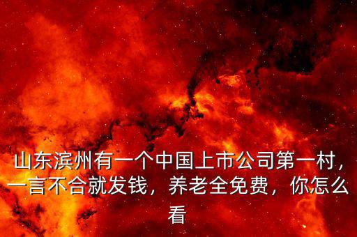 山東濱州有一個中國上市公司第一村，一言不合就發(fā)錢，養(yǎng)老全免費，你怎么看