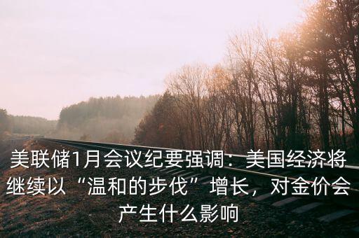 美聯(lián)儲1月會議紀要強調：美國經(jīng)濟將繼續(xù)以“溫和的步伐”增長，對金價會產(chǎn)生什么影響