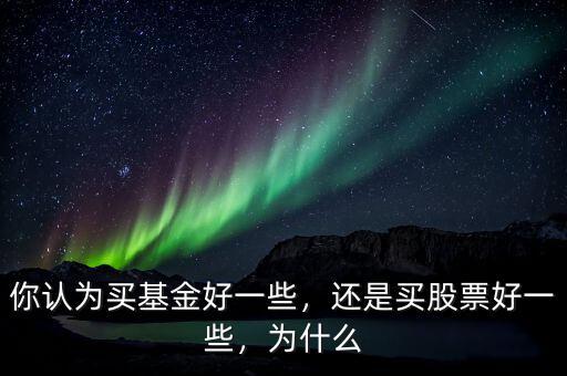 你認(rèn)為買(mǎi)基金好一些，還是買(mǎi)股票好一些，為什么