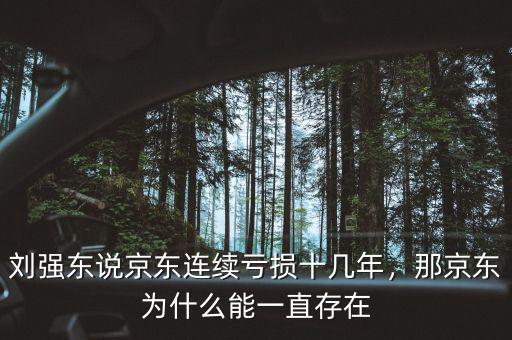 劉強(qiáng)東說(shuō)京東連續(xù)虧損十幾年，那京東為什么能一直存在
