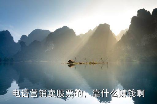電話營銷賣股票的，靠什么賺錢啊