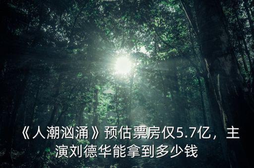 《人潮洶涌》預(yù)估票房僅5.7億，主演劉德華能拿到多少錢