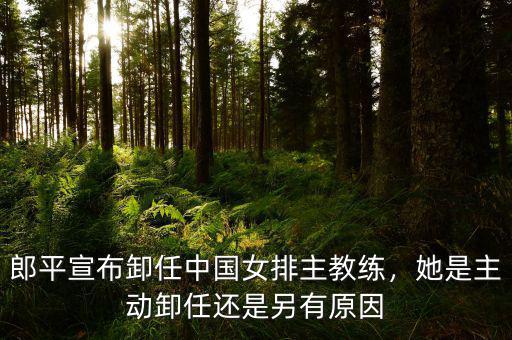 郎平宣布卸任中國(guó)女排主教練，她是主動(dòng)卸任還是另有原因