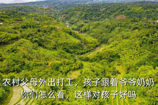 農(nóng)村父母外出打工，孩子跟著爺爺奶奶你們怎么看，這樣對孩子好嗎