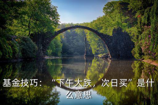 基金技巧：“下午大跌，次日買”是什么意思