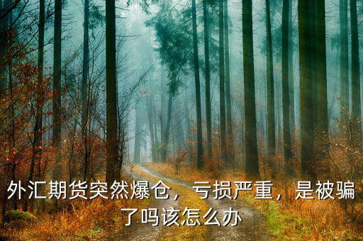 外匯期貨突然爆倉，虧損嚴重，是被騙了嗎該怎么辦
