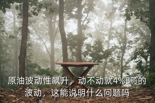 原油波動性飆升，動不動就4%5%的波動，這能說明什么問題嗎